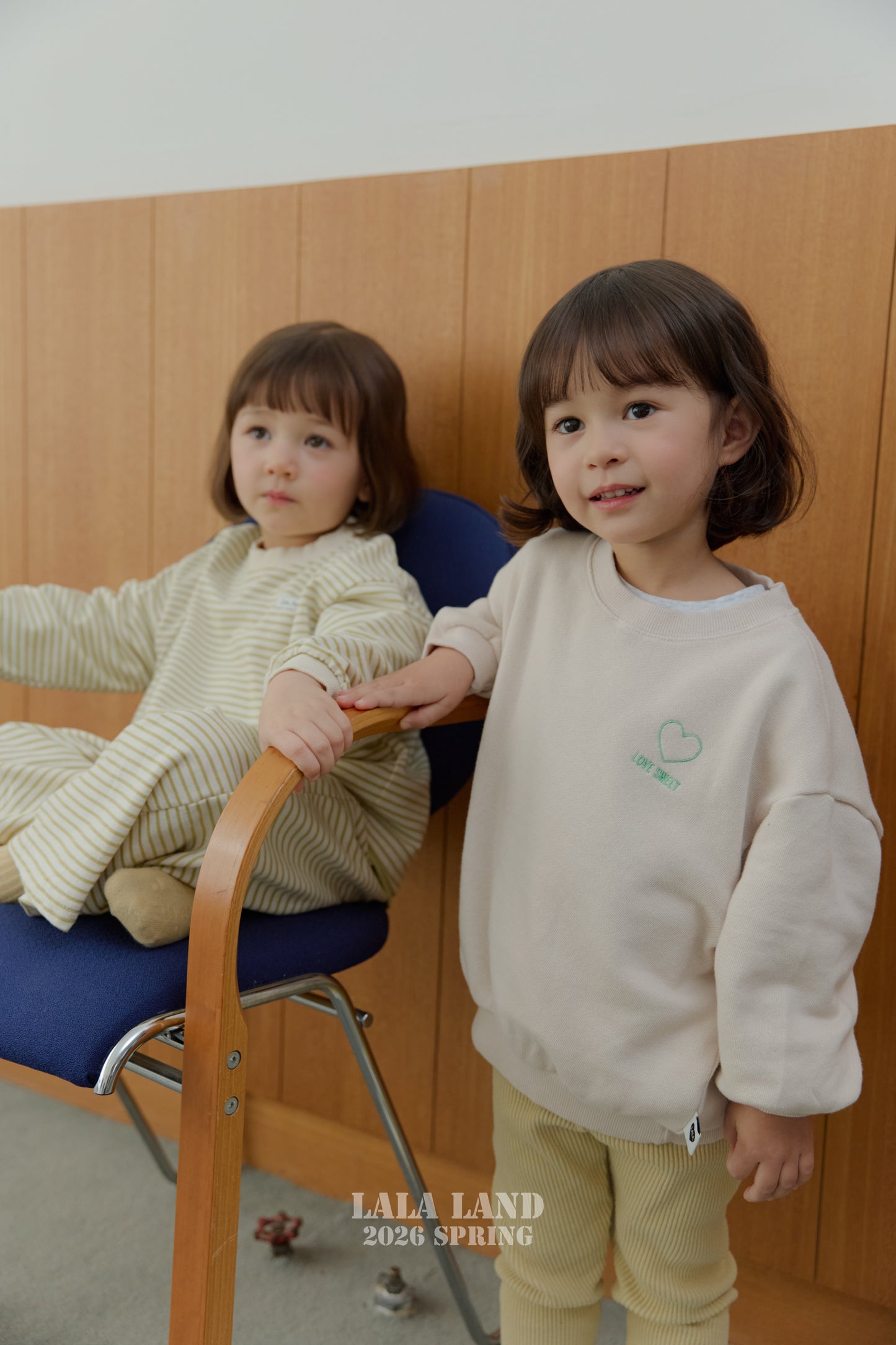 Cozy Ribbed Leggings [Blue, Beige/M(3-4yr)]