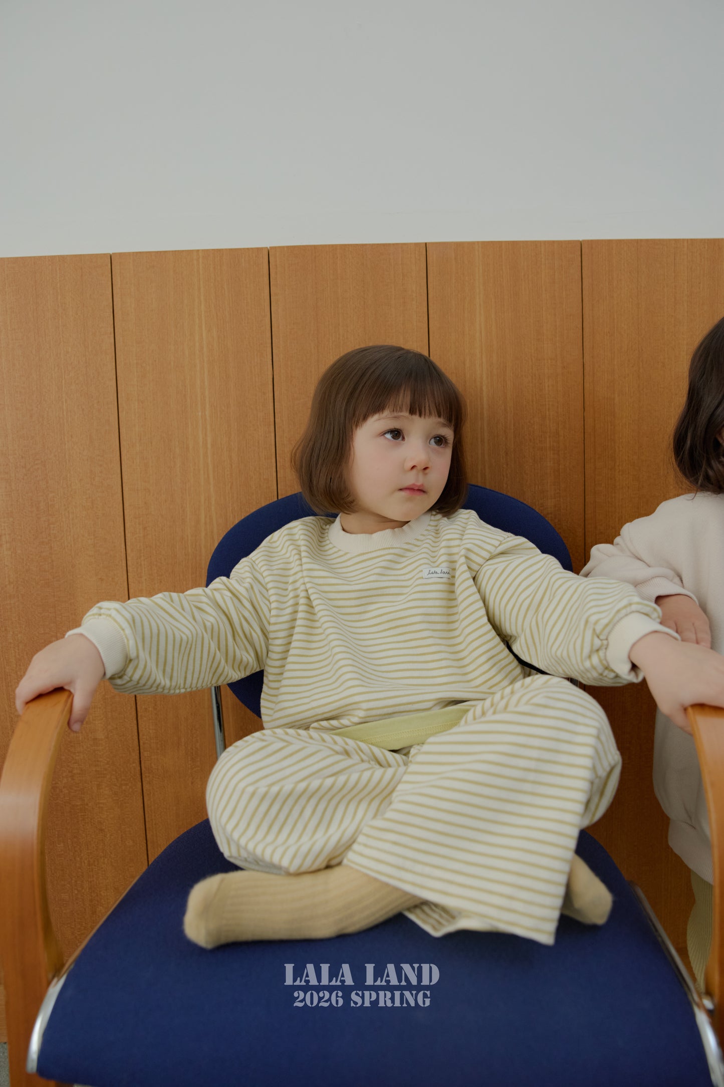 Cozy Ribbed Leggings [Blue, Beige/M(3-4yr)]