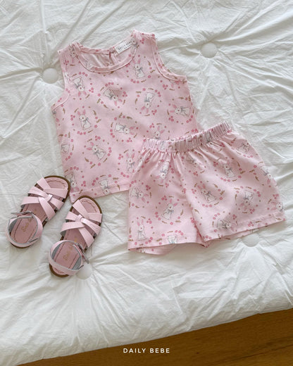 Cooling Rayon Top Bottom Set [Watermelon/M(3-4yr)]