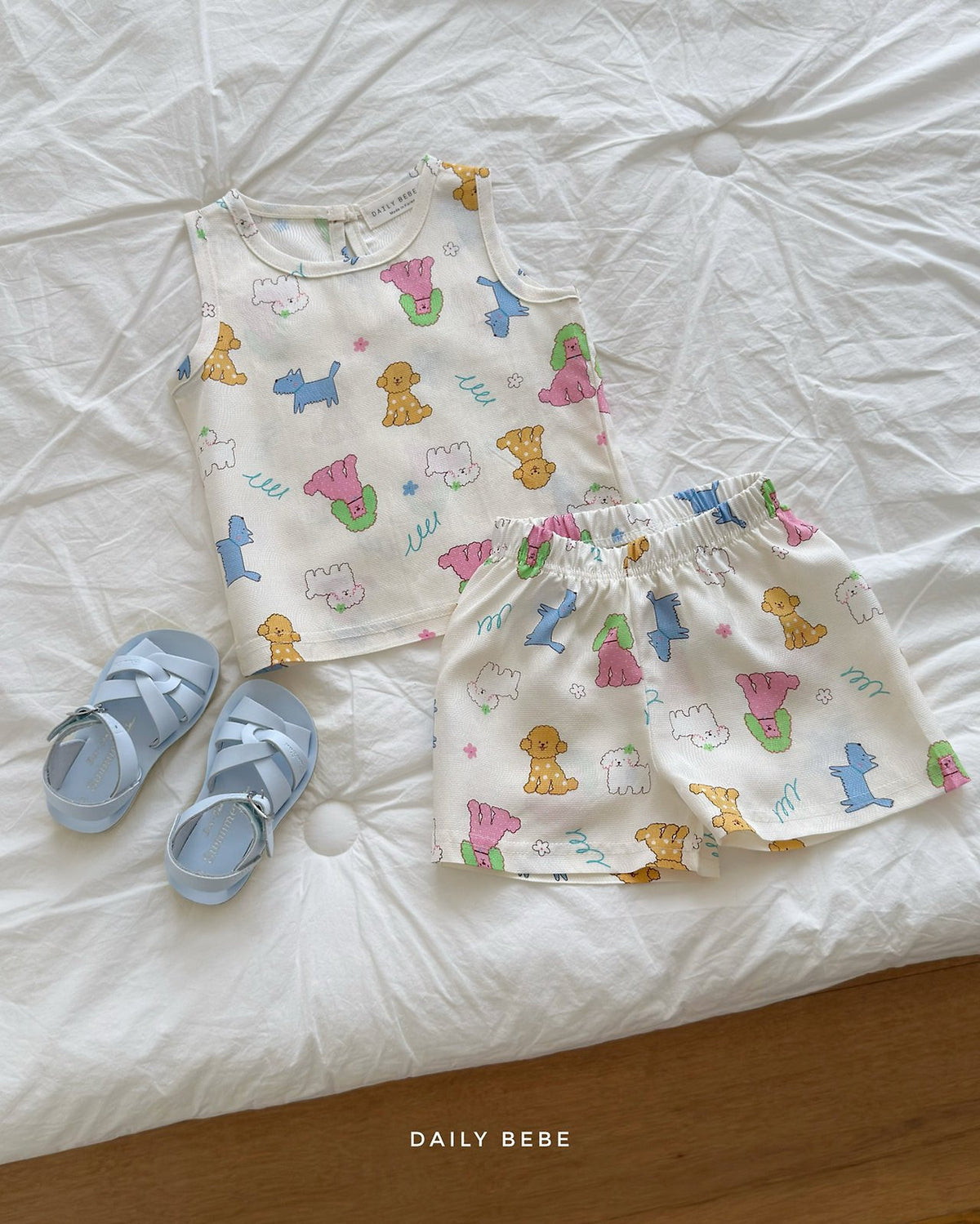 Cooling Rayon Top Bottom Set [Watermelon/M(3-4yr)]