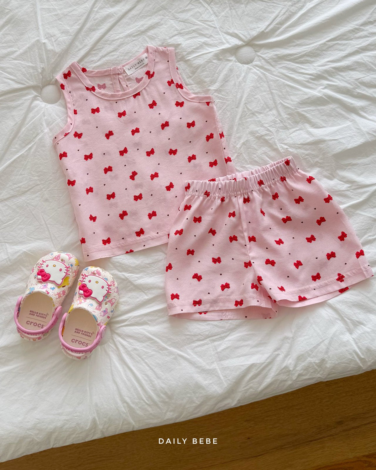 Cooling Rayon Top Bottom Set [Watermelon/M(3-4yr)]