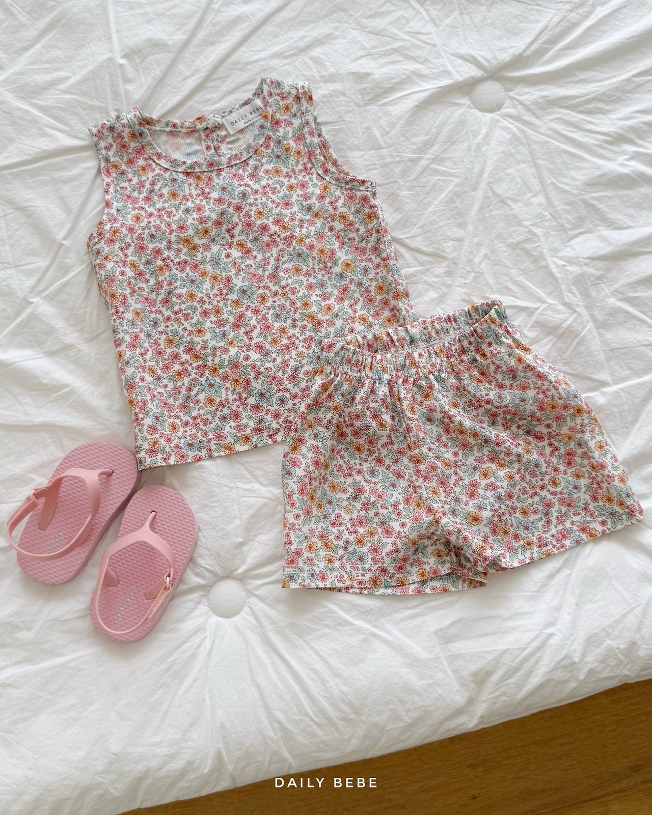 Cooling Rayon Top Bottom Set [Watermelon/M(3-4yr)]