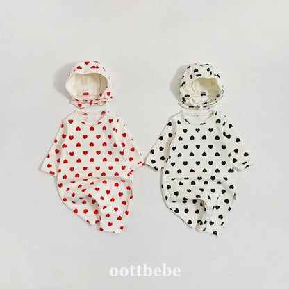 [PRE-ORDER] Heart Body Suit + Bonnet Set