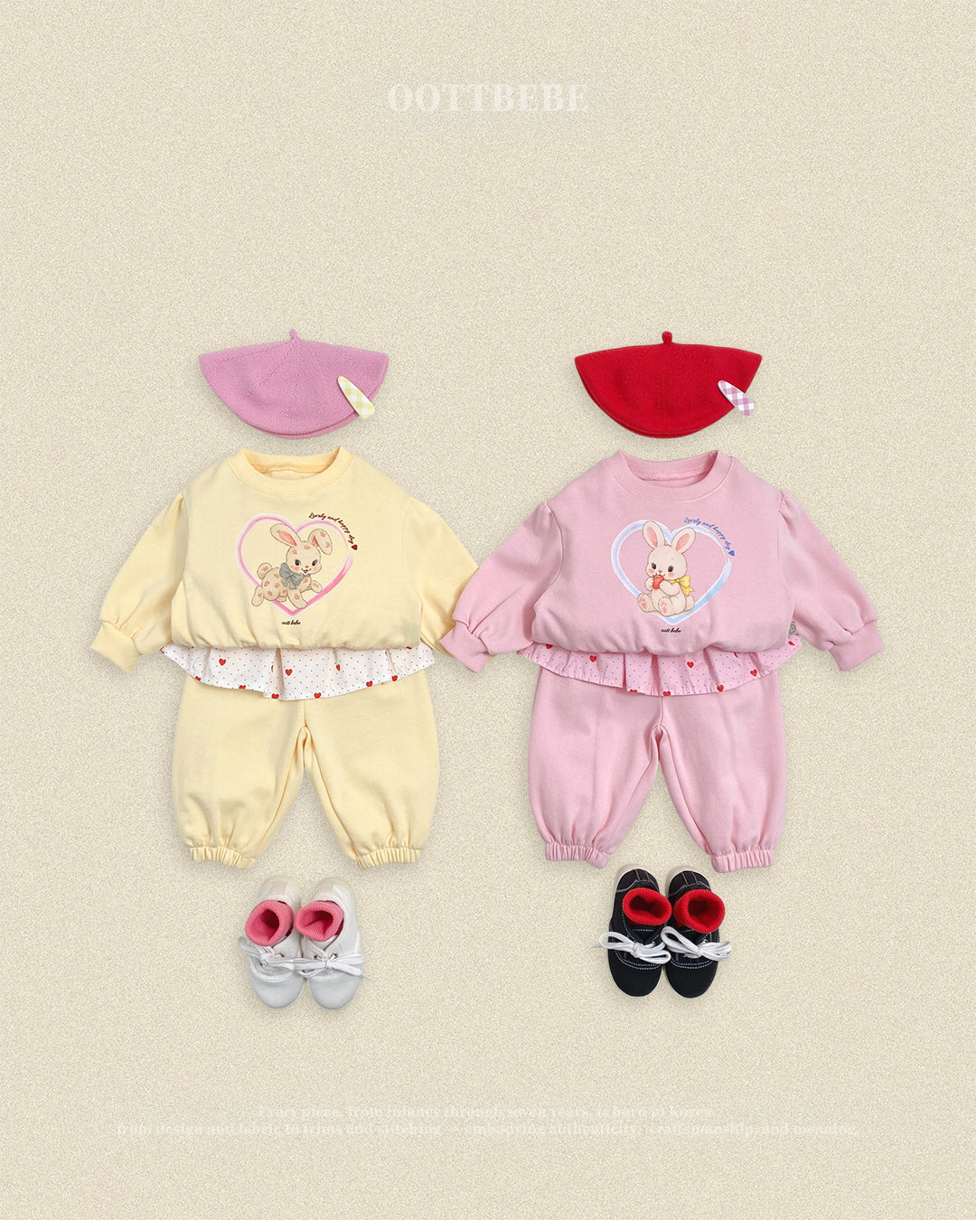 [PRE-ORDER] Cute Rabbit Top Bottom Set