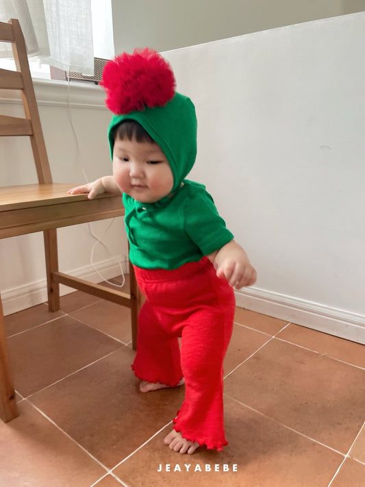 [PRE-ORDER] Kids Carnation Top+Bottom+Bonnet Set