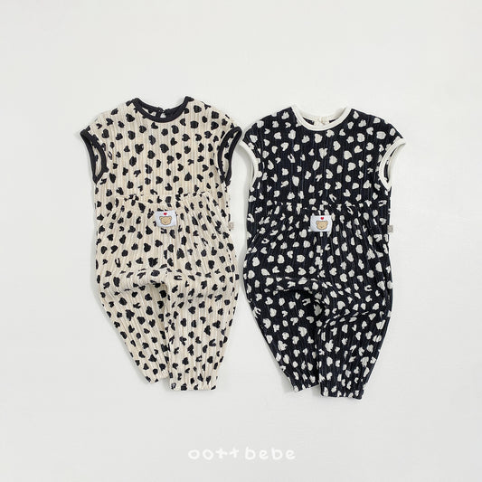 [PRE-ORDER] Petite Leopard Pleats Top Bottom Set