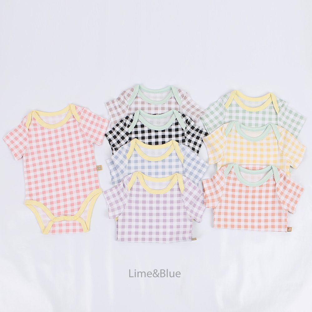 [PRE-ORDER] Summer Check Check Body Suit