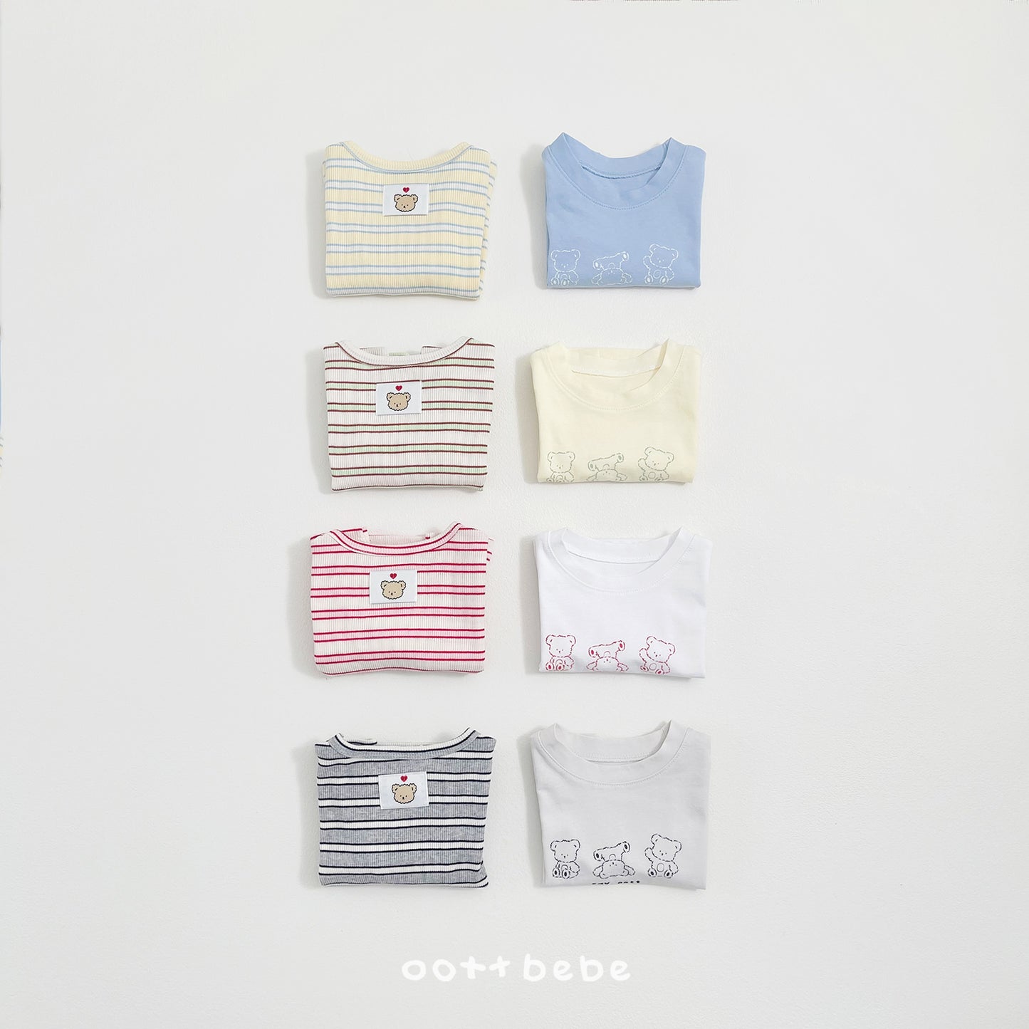 Say Oott 1+1 Baby T-Shirts [Red/Ivory/Baby M(6-12m)]