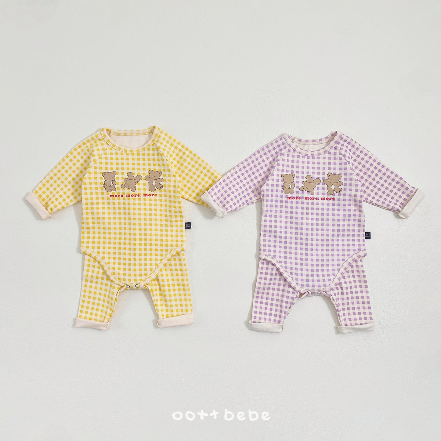 [PRE-ORDER] Check Bear Body Suit + Leggings Set