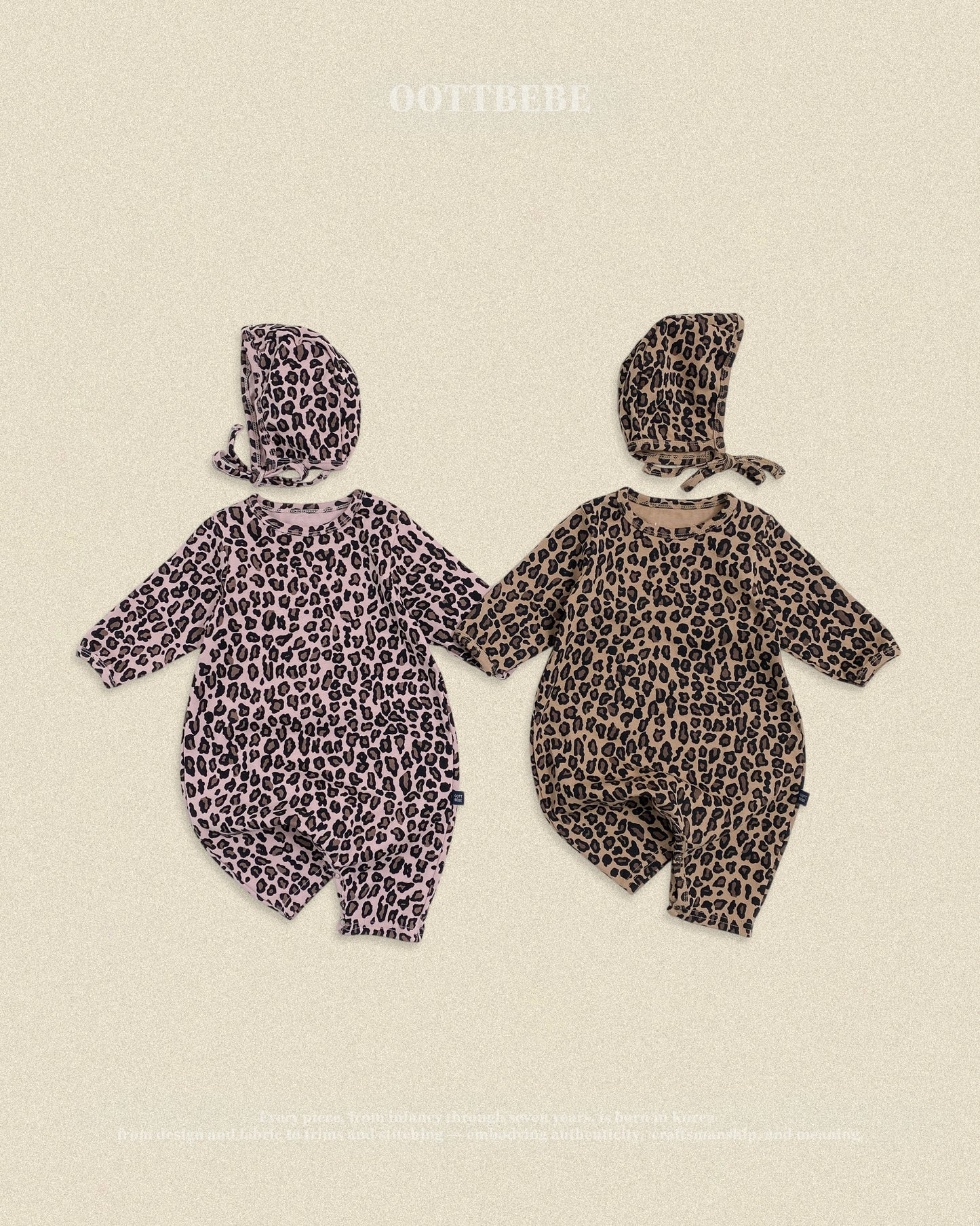 [PRE-ORDER] Little Leopard Body Suit + Bonnet Set