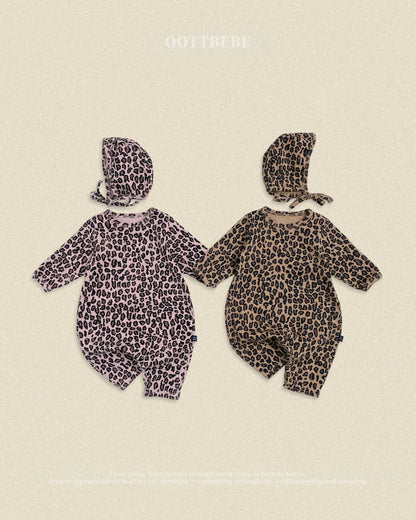 [PRE-ORDER] Little Leopard Body Suit + Bonnet Set
