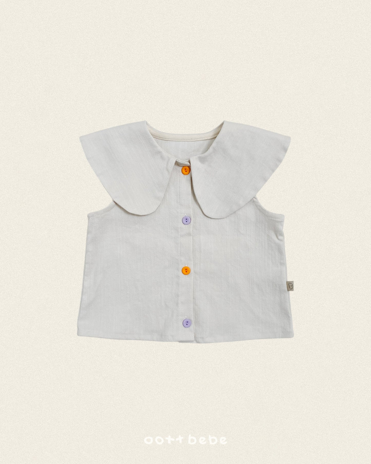 [PRE-ORDER] Heart Denim Collar Blouse