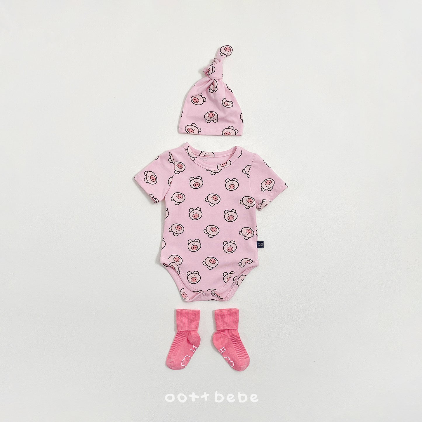 [PRE-ORDER] Happy Friends Body Suit + Bonnet Set
