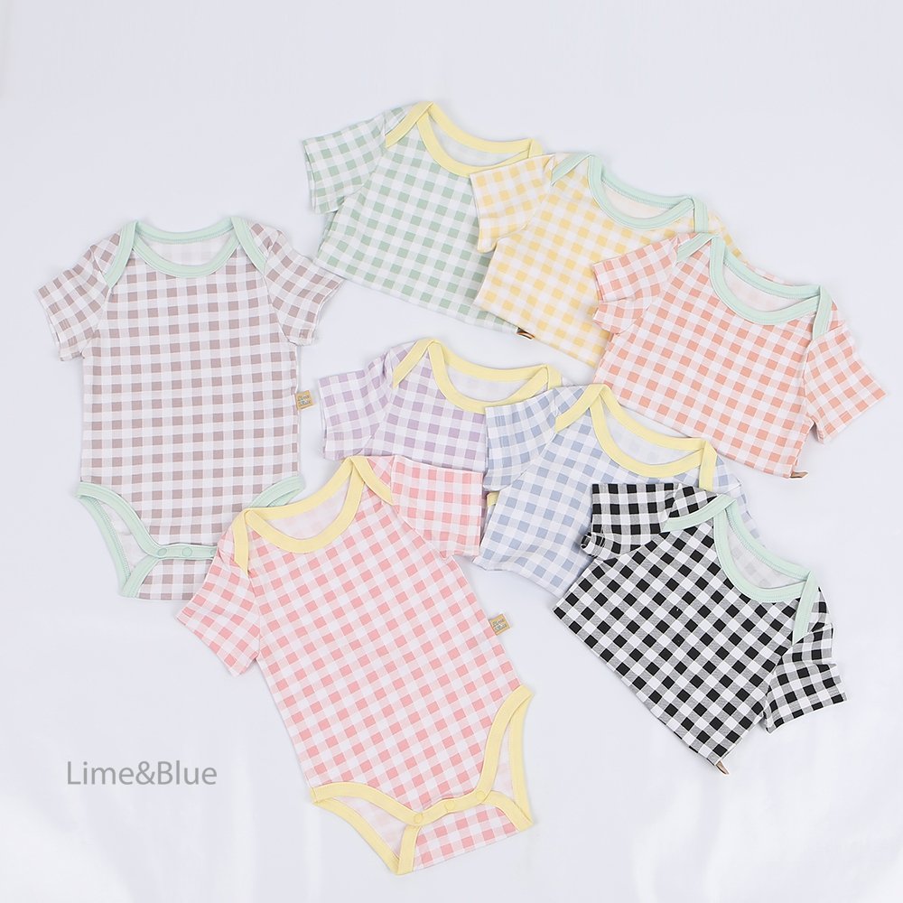 [PRE-ORDER] Summer Check Check Body Suit
