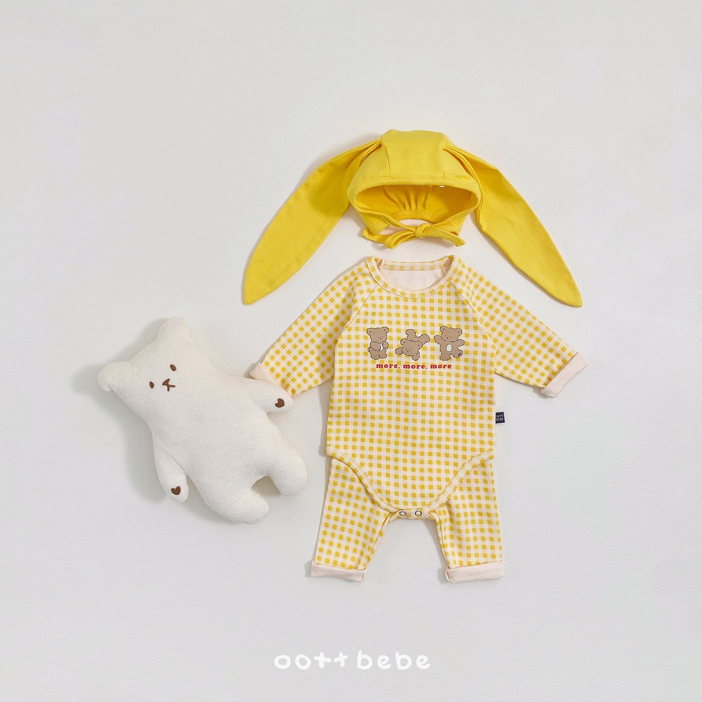 [PRE-ORDER] Check Bear Body Suit + Leggings Set