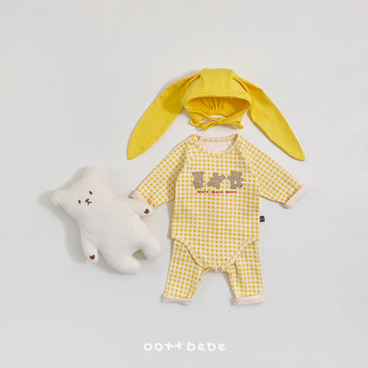 [PRE-ORDER] Check Bear Body Suit + Leggings Set