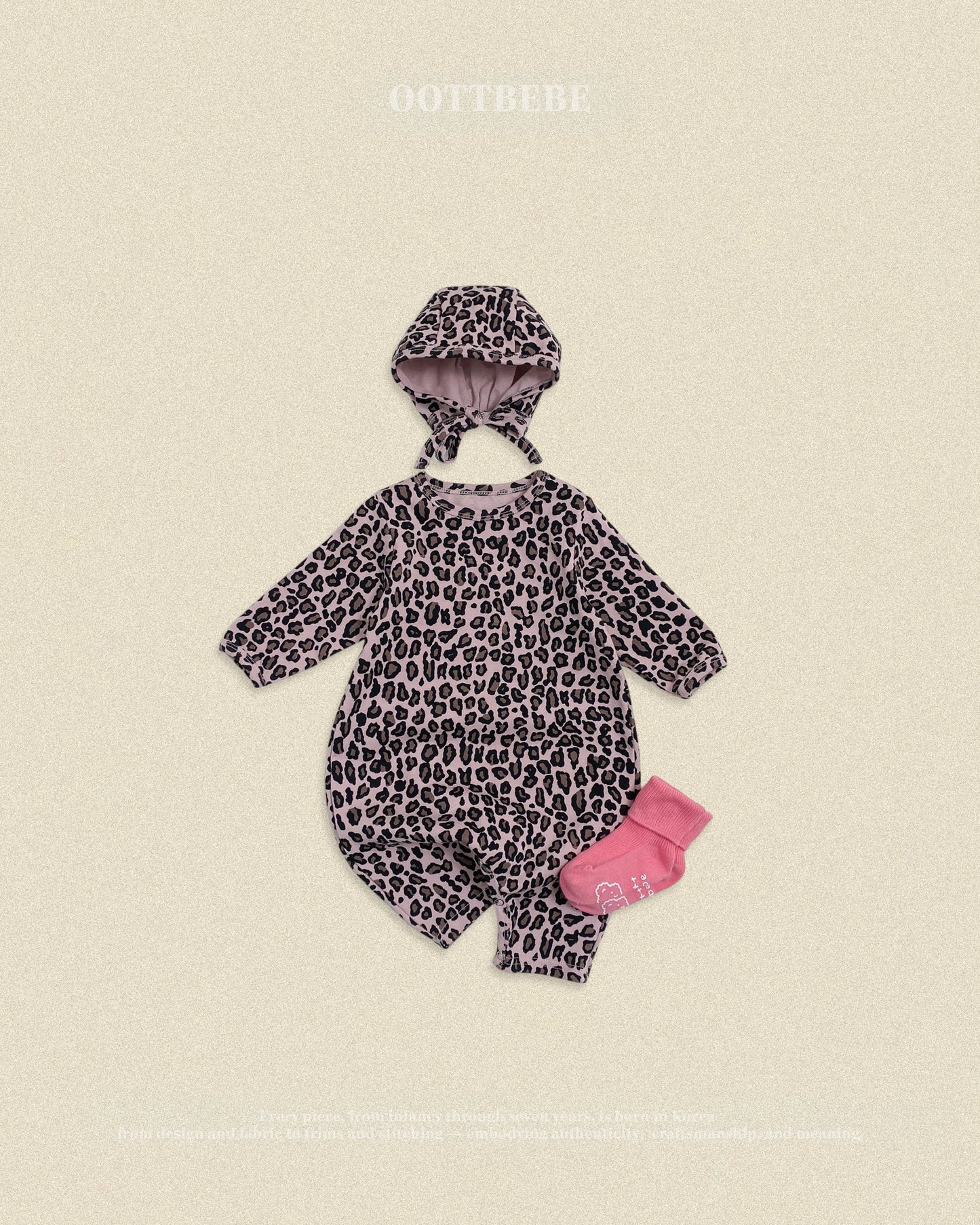 [PRE-ORDER] Little Leopard Body Suit + Bonnet Set