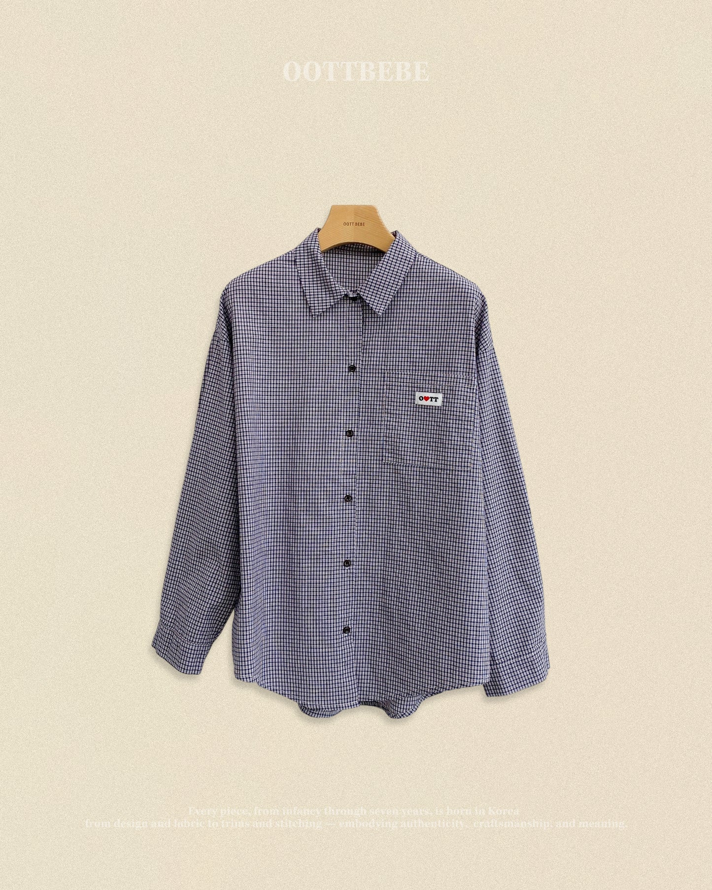 [PRE-ORDER] Cappuccino Check Shirts (Mom Couple)