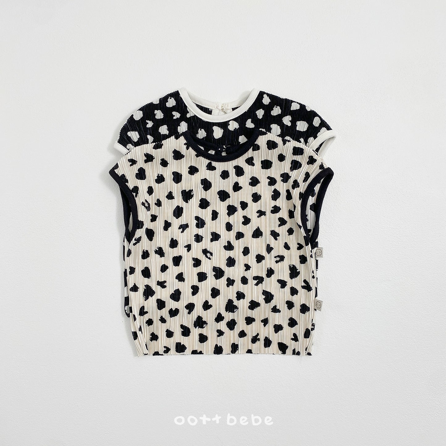 [PRE-ORDER] Petite Leopard Pleats Top Bottom Set