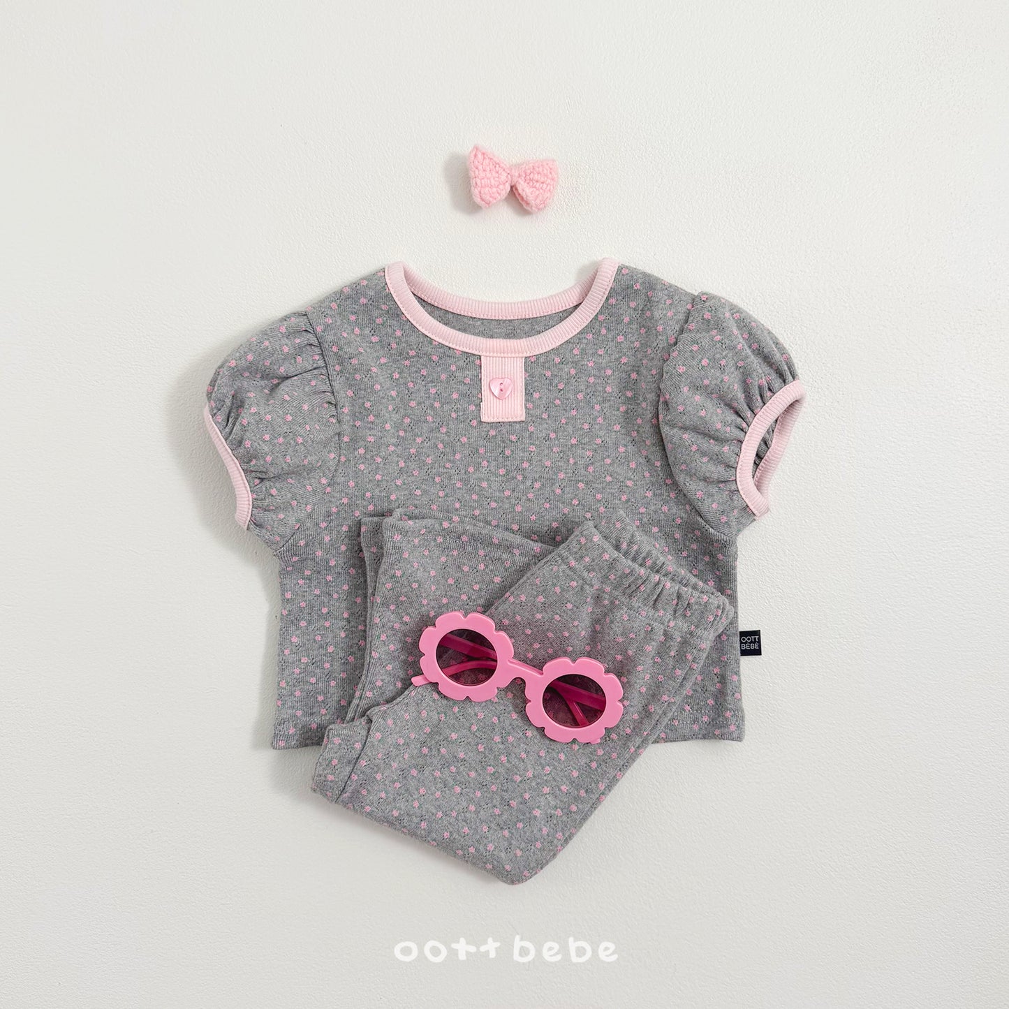 [PRE-ORDER] Lovely Eyelet Top Bottom Set