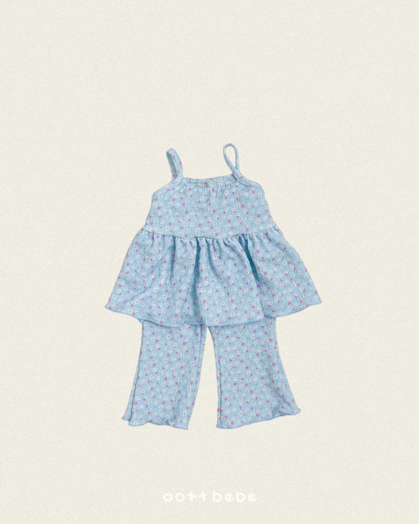 [PRE-ORDER] Peach Flower Top Bottom Set