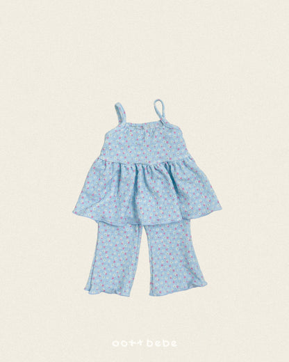 [PRE-ORDER] Peach Flower Top Bottom Set