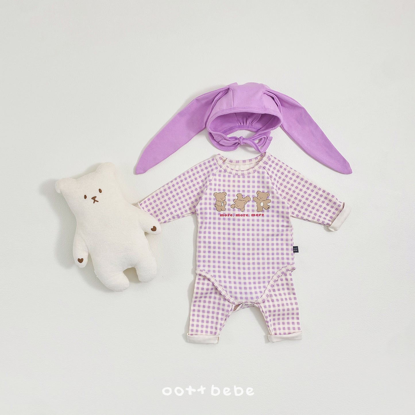 [PRE-ORDER] Check Bear Body Suit + Leggings Set