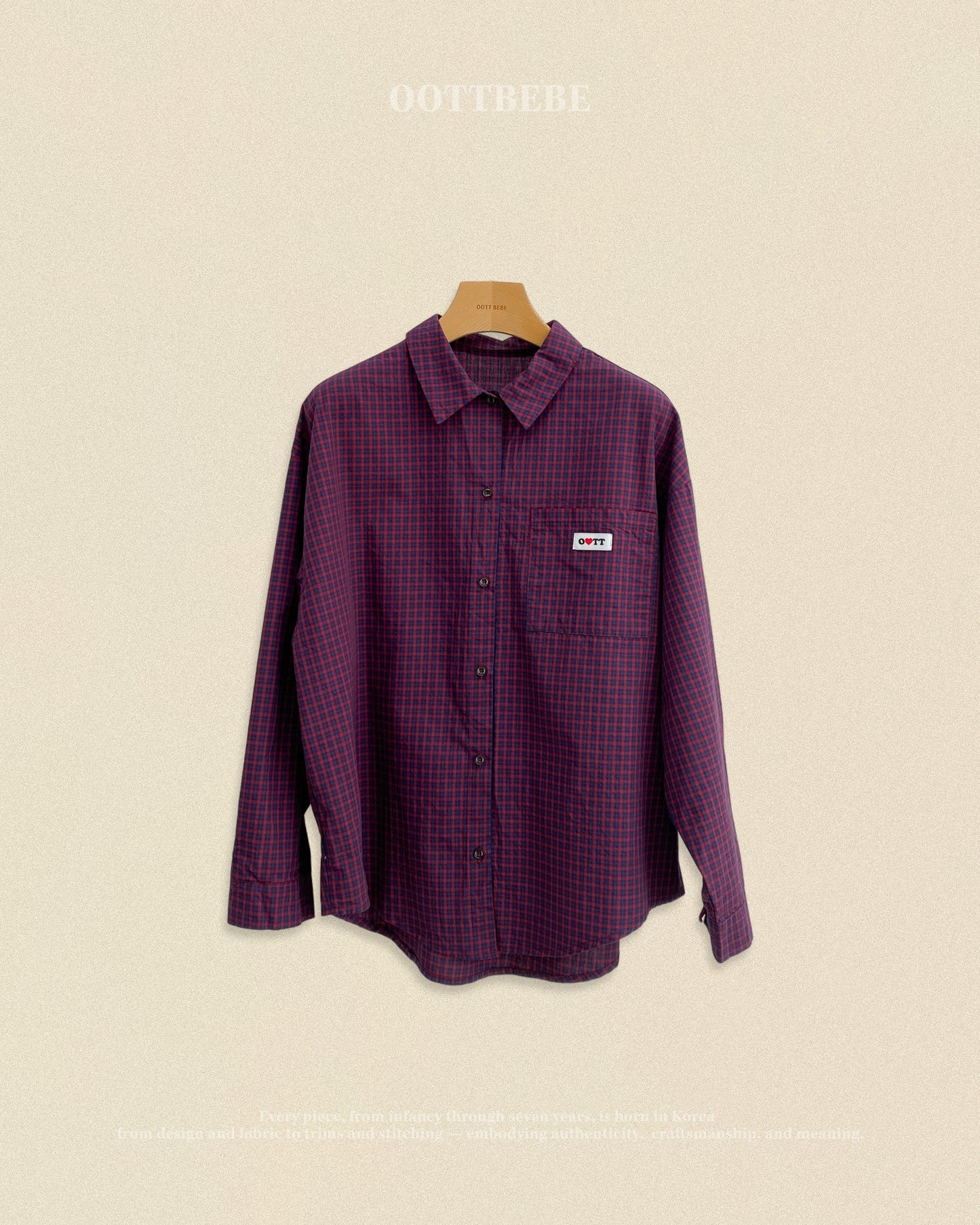 [PRE-ORDER] Cappuccino Check Shirts (Mom Couple)
