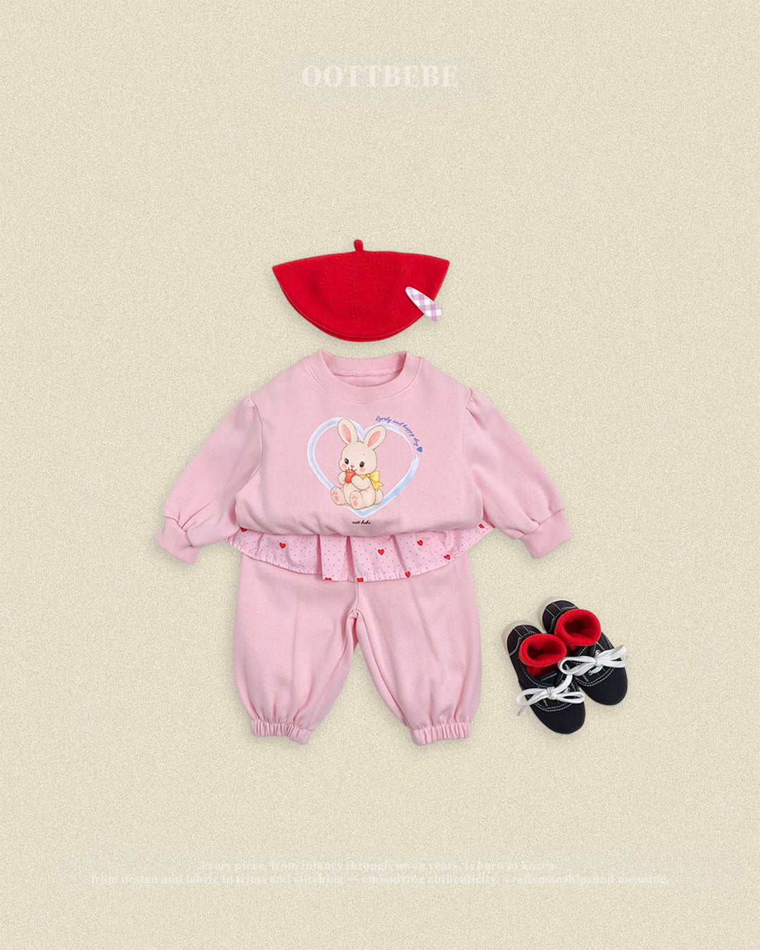 [PRE-ORDER] Cute Rabbit Top Bottom Set