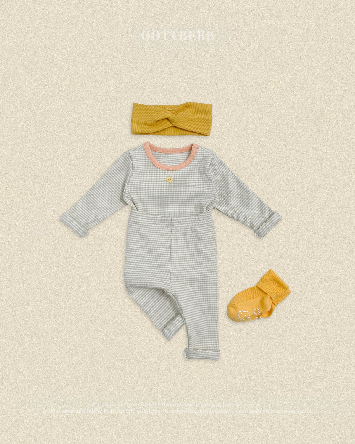 Vanilla Latte Home Wear Set [Blue/Yellow/XL(4-5yr)]