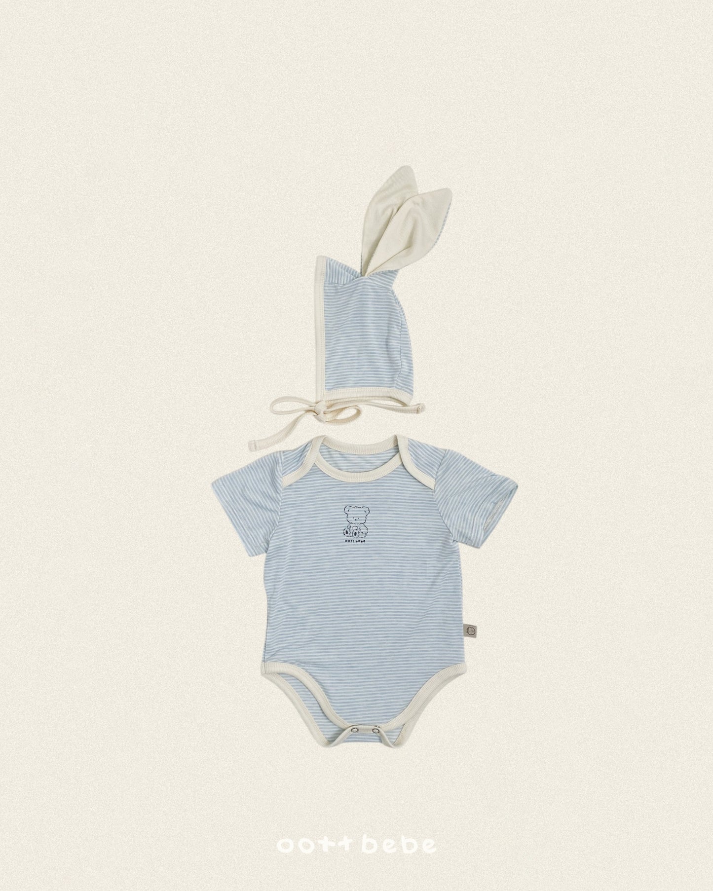 [PRE-ORDER] Chewy Stripe Body Suit + Bonnet Set