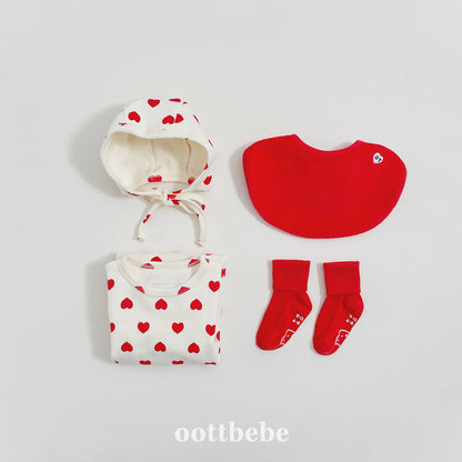 [PRE-ORDER] Heart Body Suit + Bonnet Set