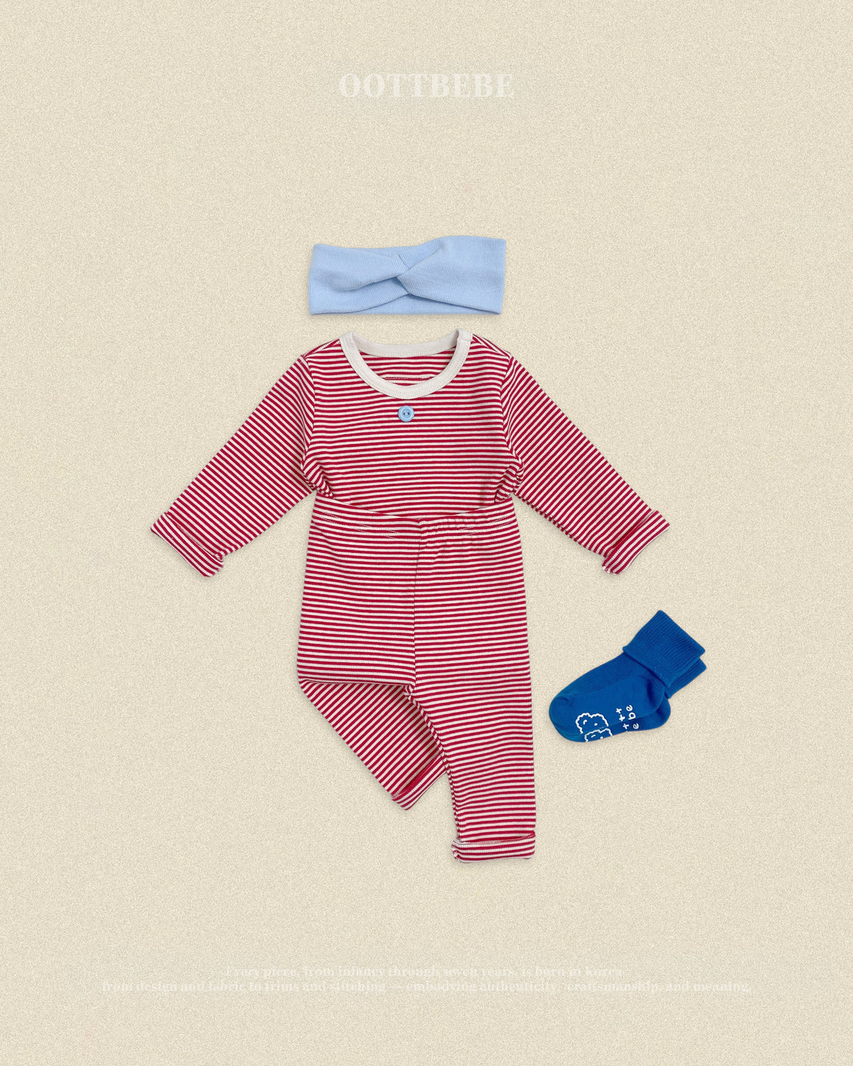 Vanilla Latte Home Wear Set [Blue/Yellow/XL(4-5yr)]