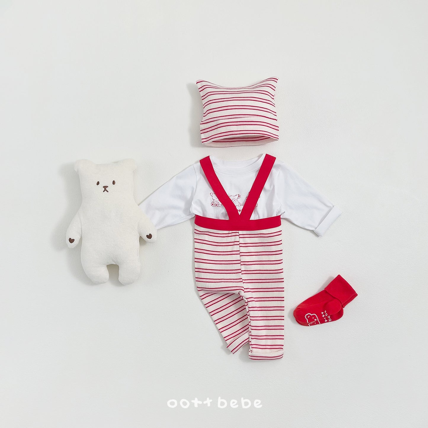 Say Oott 1+1 Baby T-Shirts [Red/Ivory/Baby M(6-12m)]