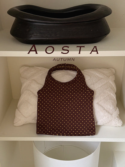[PRE-ORDER] Choco Chip Halter Neck Top