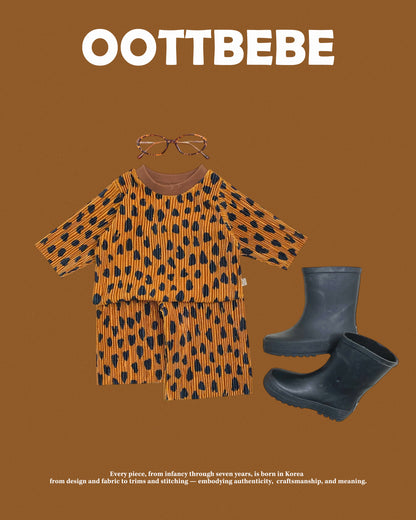 [PRE-ORDER] Velvet Leopard Pleats Top Bottom Set