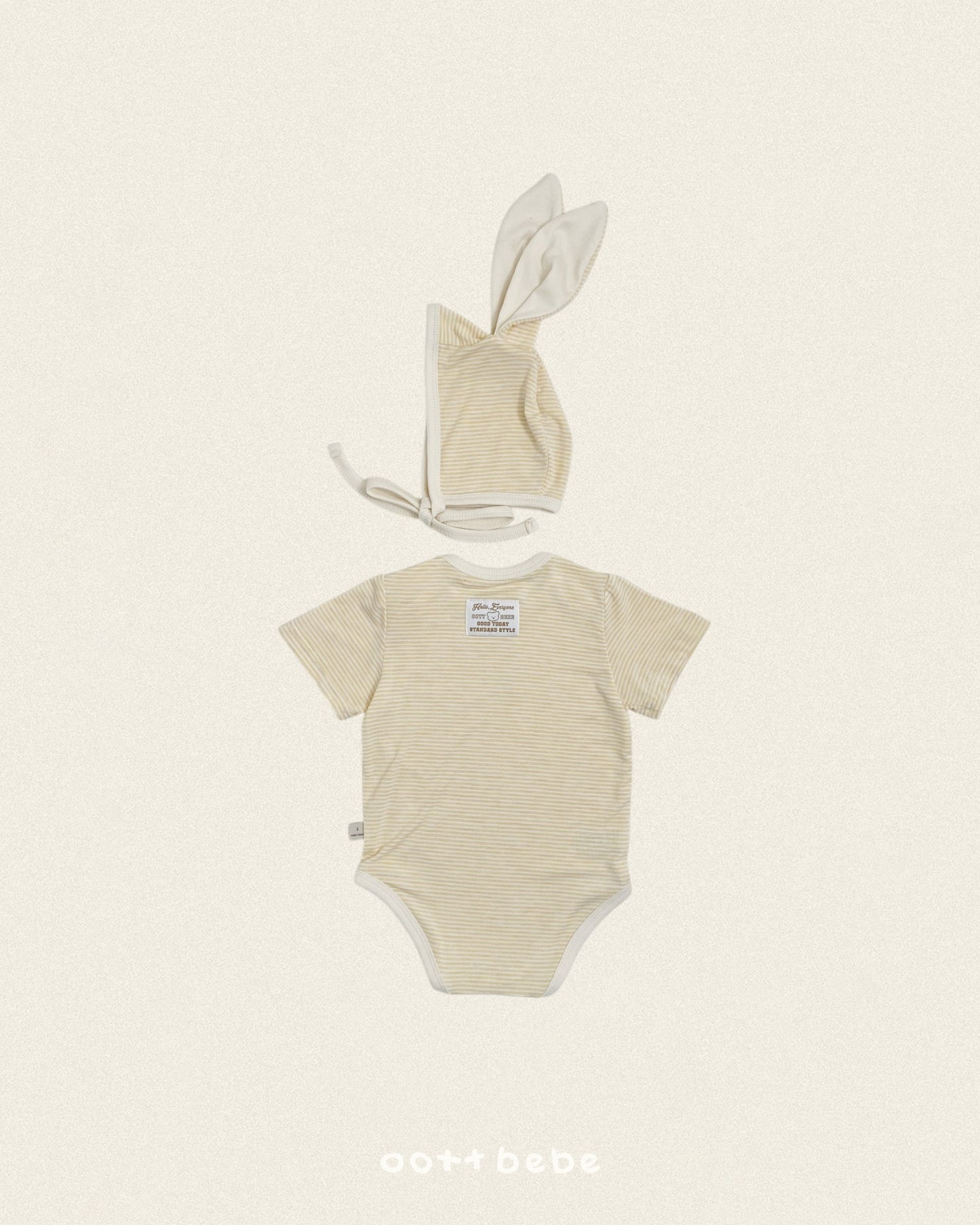[PRE-ORDER] Chewy Stripe Body Suit + Bonnet Set