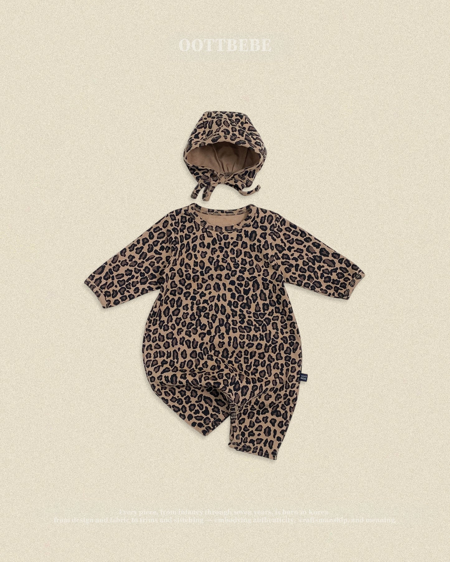 [PRE-ORDER] Little Leopard Body Suit + Bonnet Set