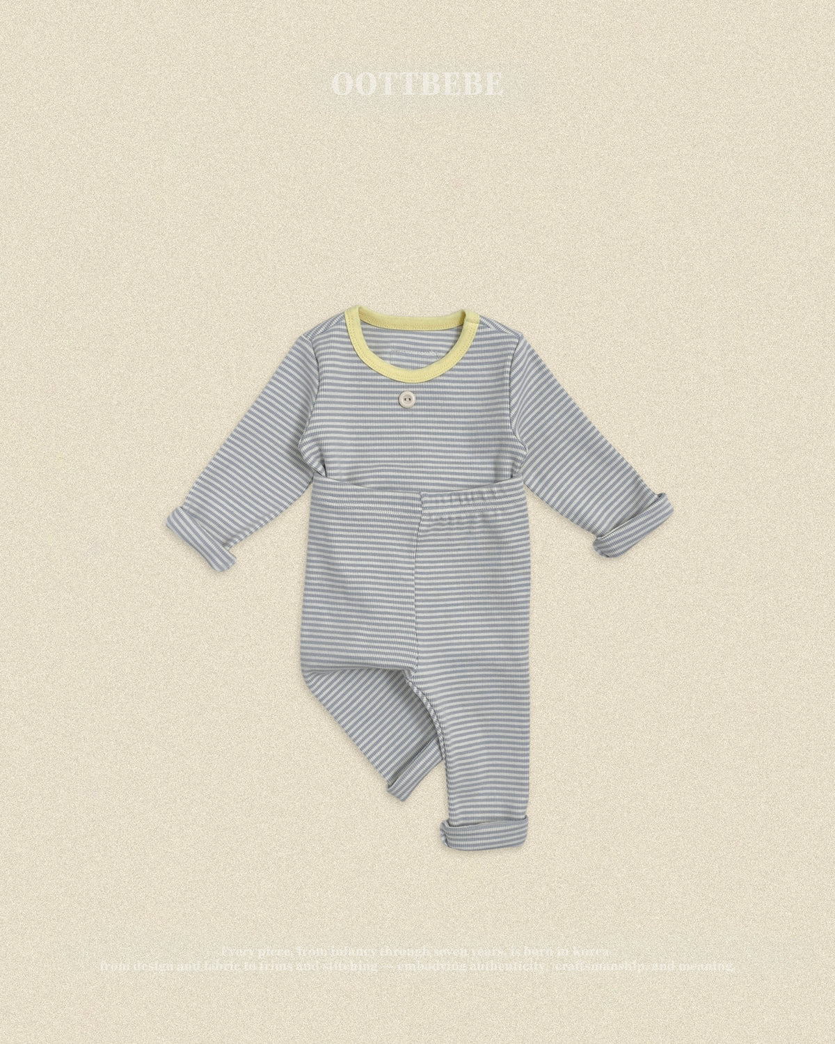 Vanilla Latte Home Wear Set [Blue/Yellow/XL(4-5yr)]
