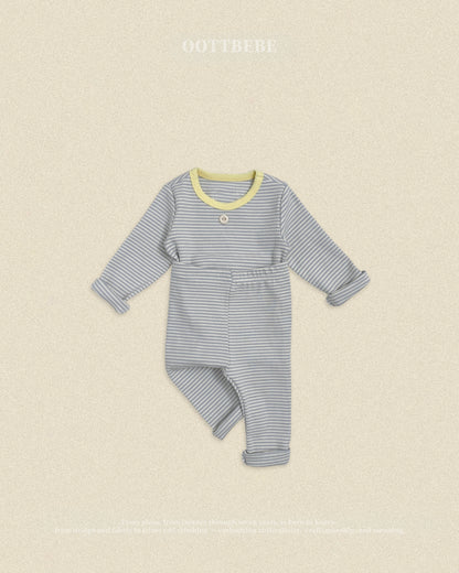 Vanilla Latte Home Wear Set [Blue/Yellow/XL(4-5yr)]