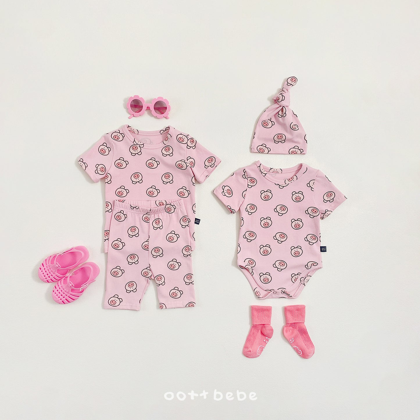 [PRE-ORDER] Happy Friends Body Suit + Bonnet Set