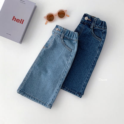 [PRE-ORDER] Half Open Denim Skirts