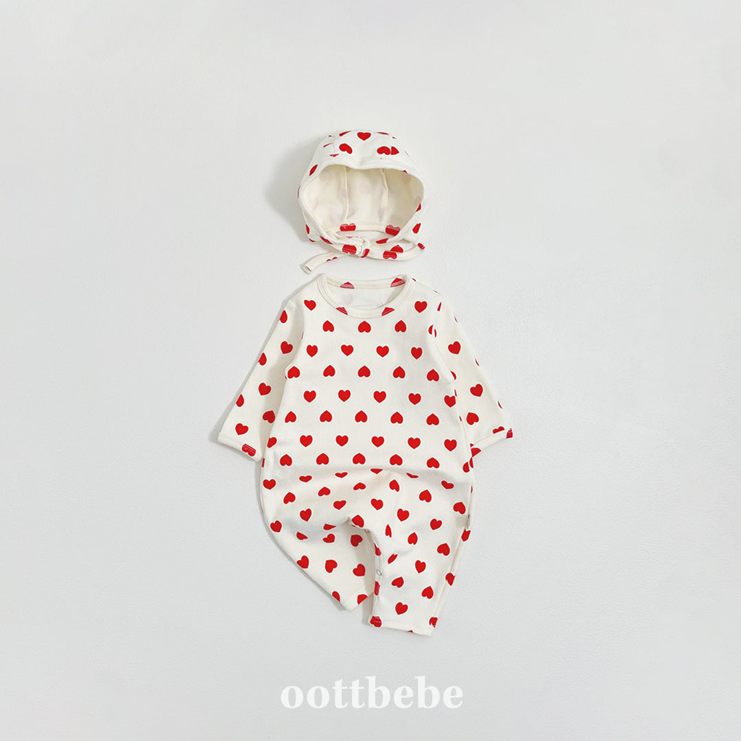 [PRE-ORDER] Heart Body Suit + Bonnet Set