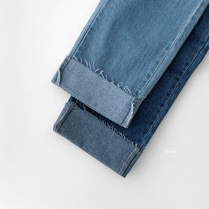 [PRE-ORDER] Cutting Roll-Up Wide Denim Pants