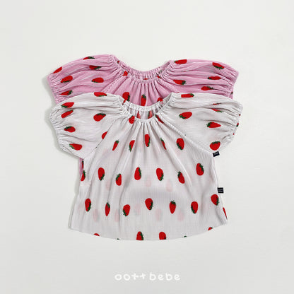 [PRE-ORDER] Sweet Berry Pleats Top Bottom Set