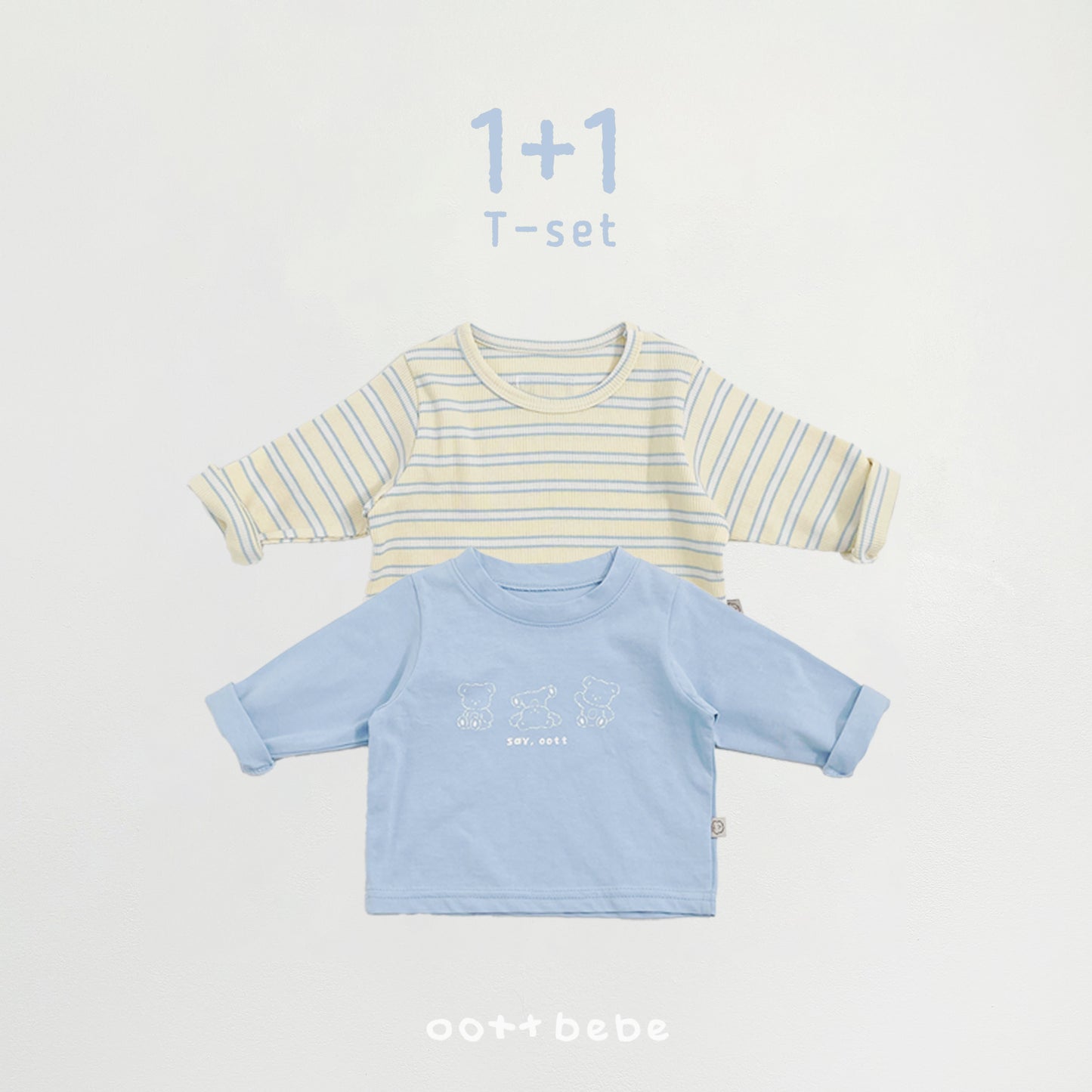 Say Oott 1+1 Baby T-Shirts [Red/Ivory/Baby M(6-12m)]