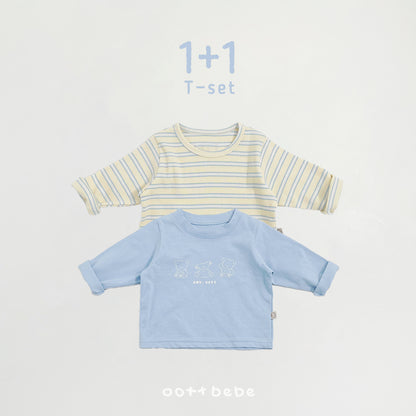 Say Oott 1+1 Baby T-Shirts [Red/Ivory/Baby M(6-12m)]