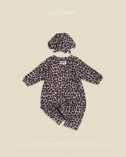 [PRE-ORDER] Little Leopard Body Suit + Bonnet Set