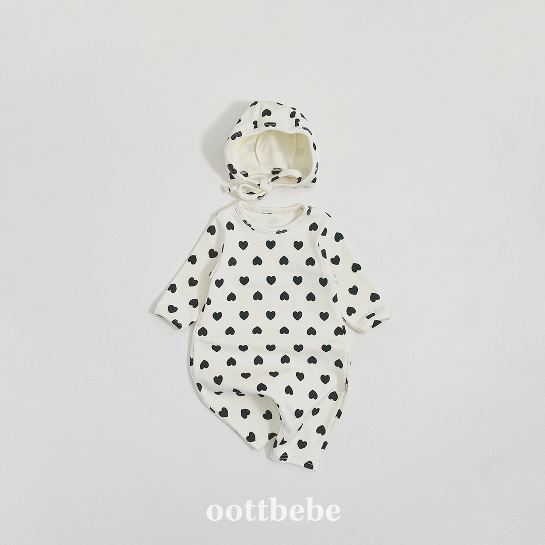 [PRE-ORDER] Heart Body Suit + Bonnet Set