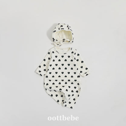 [PRE-ORDER] Heart Body Suit + Bonnet Set